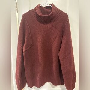 Maroon turtleneck sweater